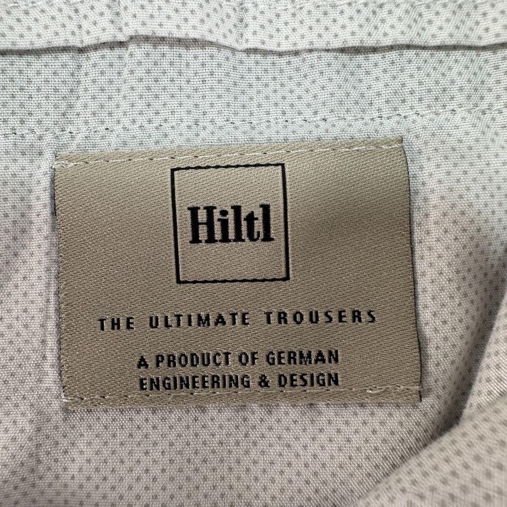 Hiltl Pants Mens 36x32 Gray Straight Leg Lightweight Stretch Dress Trousers - Picture 9 of 14